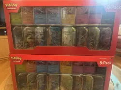 Pokemon TCG Prismatic Evolutions Costco 8 Mini-Tin Bundle SEALED x 2 - Image 2