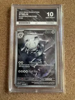 Steelix 150/132 Illustration Rare Mega Evolution Pokemon TCG Card Ace 10 - Image 1