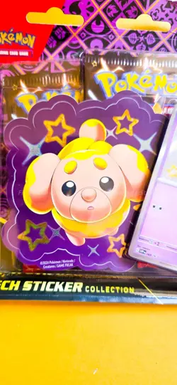 🔥 Paldean Fates Tech Sticker Collection Pokemon TCG Fidough 3 Booster Packs! 👀 - Image 4