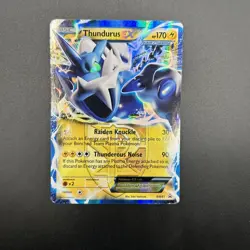 Thundurus EX 2013 Pokemon B & W Black Star Promo #BW81 Electric Type - Image 3
