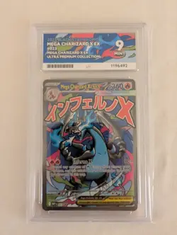 Pokemon TCG Mega Charizard X Ex 023 Black Star Promo Ace Grade 9 UPC Promo - Image 1