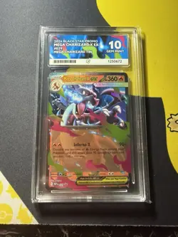 ACE 10 Pokemon Mega Charizard X EX Black Star Promo MEP #029 - Image 1
