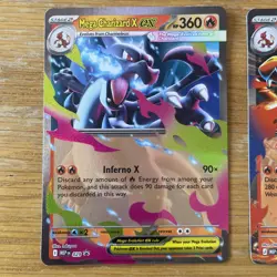Pokemon TCG Mega Charizard ex X MEP 029 and Y MEP 030 Black Star Promo - Pair - Image 2