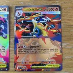 Pokemon TCG Mega Charizard ex X MEP 029 and Y MEP 030 Black Star Promo - Pair - Image 3