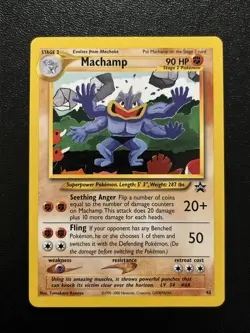 Pokemon TCG Machamp Black Star Promo 43/53 League Rare WOTC 2000 - Image 1
