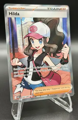 Pokemon Hilda Full Art Holo Ultra Rare Trainer Sv: White Flare #164/086 NM - Image 2