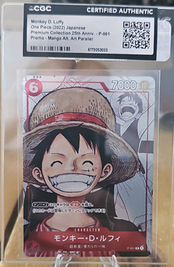 CGC Monkey D. Luffy P-001 One Piece Promo Alt Art Parallel Foil English Manga - Image 1