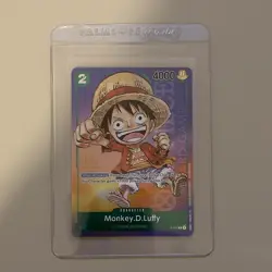 One Piece Card Game Monkey D. Luffy Promo Character Card P-037 1st Anniversary - Image 1
