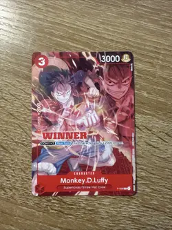 Monkey D Luffy P-006 - Winner Promo - NM/M - One Piece TCG - Image 1