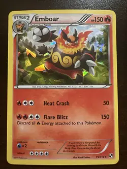Emboar 19/114 Cracked Ice Holo MP Pokemon TCG Black & White Theme Deck - Image 1