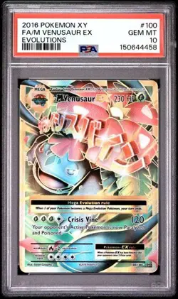 Pokemon M Venusaur EX XY Evolutions Full Art #100 PSA 10 Gem Mint - Image 1