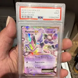 The Pokemon Company 2016 XY Evolutions Mewtwo EX 52/108 Full Art Holo PSA 9 - Image 1