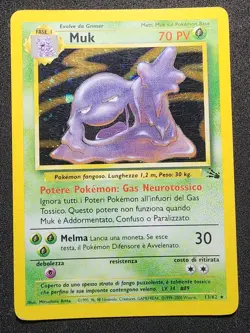 Muk 13/62 Holographic Rare Fossil Set WOTC Italian Pokemon TCG - Image 1