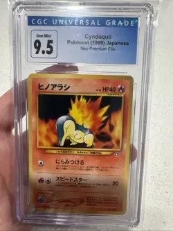 Cyndaquil Pokemon 1999 Japanese Neo Premium File CGC 9.5 - Image 1