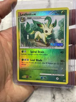 Pokemon Leafeon Platinum Burger King Promo 2008 Reverse Holo Card 24/100 - MP - Image 2