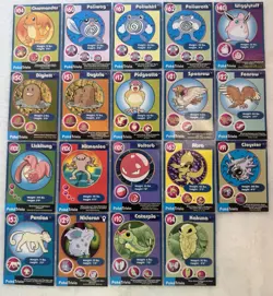 PokeTrivia Pokemon Lot Of 19 Cards Unperforated Burger King Movie Promo NrMt - Image 1