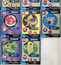 PokeTrivia Pokemon Lot Of 19 Cards Unperforated Burger King Movie Promo NrMt - Image 5