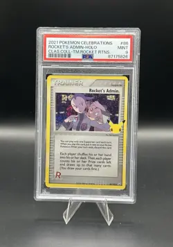 Pokemon TCG Celebrations Rocket's Admin 86/109 Holo Rare - PSA 9 - Image 1