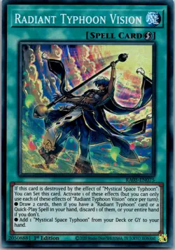 Radiant Typhoon Vision RA05-EN075 Rarity Collection 5 Yu-Gi-Oh 1st Edition NM - Image 1