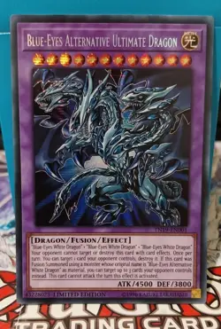 Blue-Eyes Alternative Ultimate Dragon Yu-Gi-Oh Secret Rare Limited Ed TN19-EN001 - Image 1