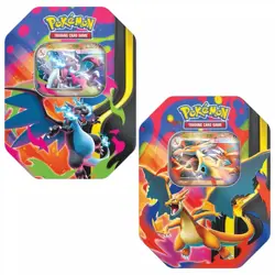 Pokemon TCG Mega Charizard X & Y Mega Evolution Tin Set - 2 Tins -New & Sealed - Image 1