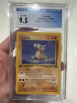 CGC Gem Mint Cubone Pokemon 1999 Jungle 1st Edition 🔥CGC Old Gem Mint 9.5 🔥 - Image 1