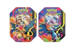 Pokemon TCG Mega Charizard X & Y Mega Evolution Tin Set - 2 Tins -New & Sealed - Image 1