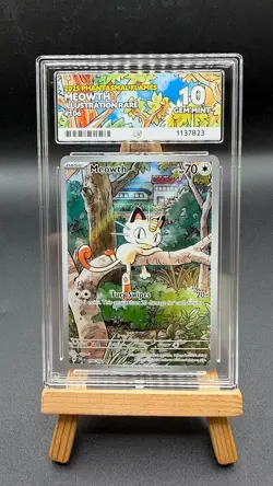 Pokemon TCG Meowth 106/094 Phantasmal Flames 2025 Illustration Rare ACE 10 - Image 1