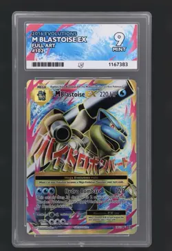 2016 Pokemon Evolutions M Blastoise EX 102/108 Full Art Holo UR Ace 9 - Image 1