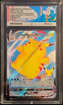 ⭐Ace 9 Surfing Pikachu VMAX 009/025 ⭐2021 Celebrations - Pokemon - Image 1