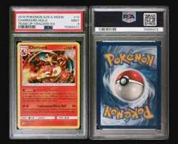 Pokemon 2019 Sun & Moon Team Up 14/181 Cracked Ice Holo Rare Charizard PSA 9 - Image 3
