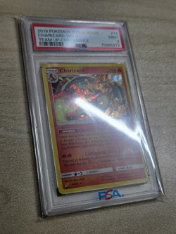 Pokemon 2019 Sun & Moon Team Up 14/181 Cracked Ice Holo Rare Charizard PSA 9 - Image 5
