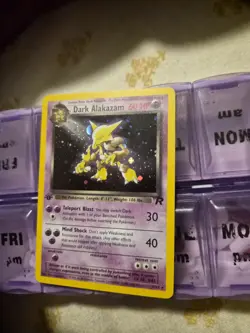 Wizards of the Coast Pokemon TCG Team Rocket Dark Alakazam 1/82 Holo 1st Ed - Image 3