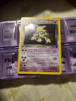 Wizards of the Coast Pokemon TCG Team Rocket Dark Alakazam 1/82 Holo 1st Ed - Image 4