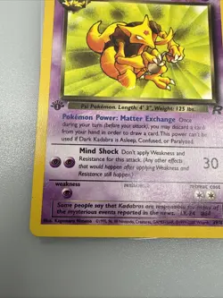Pokemon Dark Kadabra 39/82 Team Rocket 1st Edition Wizards Of The Coast - Image 5