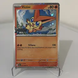 Pokemon TCG Victini 012/086 Black Bolt Holo English 2025 Stamped - Image 1