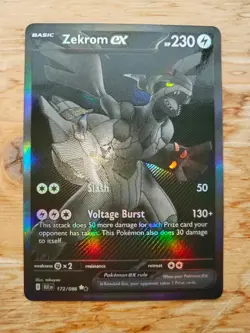 Zekrom EX 172/086, Black Bolt Set, English Pokemon TCG, Near Mint Ungraded - Image 1