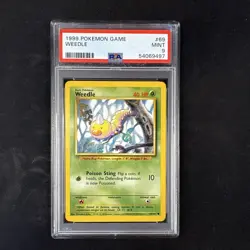 Pokemon TCG Weedle Base Set 69/102 English 1999 PSA 9 Regular - Image 1