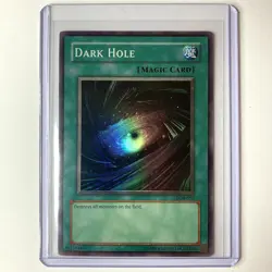 YUGIOH DARK HOLE LOB-052 🌑 SUPER RARE 🌟 LP - Image 1