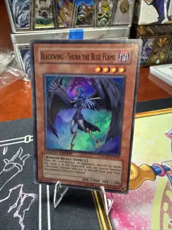 Yu-Gi-Oh Blackwing Shura the Blue Flame Super Rare Limited Edition RGBT-ENPP2 MP - Image 1
