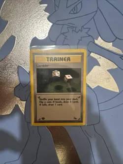 Pokemon Cards: 1st Edition Fossil Common: Gambler 60/62 - Image 1