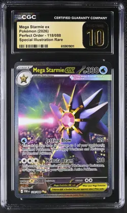 CGC 10 Pristine - Mega Starmie ex 118/088 SIR Pokemon Perfect Order 2026 - Image 1