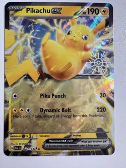 Pikachu ex 063/193 Paldea Evolved Snowflake Holiday Calendar Pokemon Card Promo - Image 1