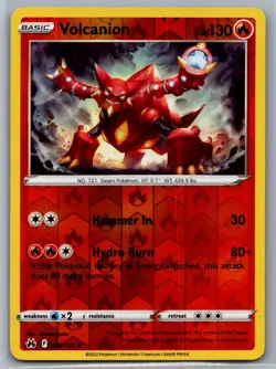 Volcanion 026/159 Holo Rare Crown Zenith Pokemon Reverse Holo Near Mint - Image 1