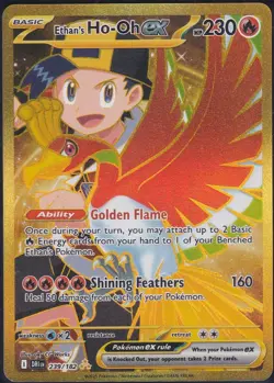 Pokemon TCG: Ethans Ho-oh EX 239/182 Destined Rivals Full Art Hyper Rare Gold NM - Image 1