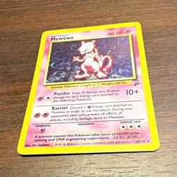 Pokemon TCG Mewtwo 10/130 Base Set 2 Rare Regular Unlimited 60 HP Eng 1999 - Image 1