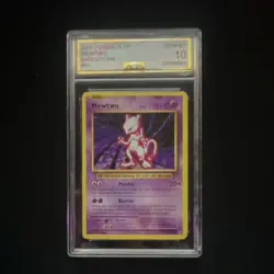 2016 Pokemon TCG Evolutions Mewtwo 51/108 Holo Rare AGS 10 Graded English - Image 1