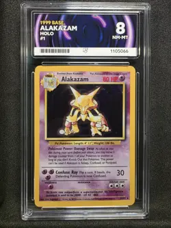 Vintage Pokemon TCG - Base Set - Unlimited Alakazam 1/102 Holo - GRADED ACE 8 - Image 1