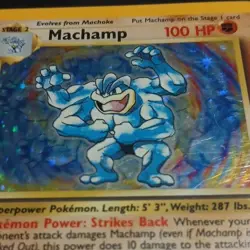 Pokemon TCG Machamp 8/102 Base Set Holo Rare Unlimited English 1999 WOTC - Image 3