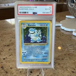 Pokemon TCG Blastoise Base Set Holo Rare 2/102 1999 PSA 6 - Image 1